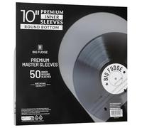 Big Fudge Rangement Vinyle 33 Tours - Lot 50x Pochette Vinyle pour Disque 10" en Plastique Papier 3 Couches Antistatique - Pochettes Protection Range Vinyles Album 45 Tour 26x26cm