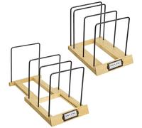 Big Fudge Support Rangement Vinyle - Support Vinyle Extensible - Rangement Vinyles 33 Tours en Bambou - Porte Disques Vinyles Design - Range Disque pour une Organisation Parfaite