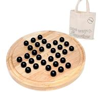 Big Game Hunters Jeu de société solitaire en bois - Qualité supérieure avec billes en porcelaine - Jeu de stratégie classique pour tous les âges