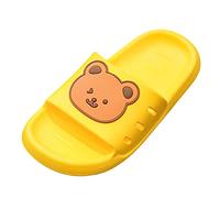 Big Girl Sandales 5 Enfants Maison Pantoufles Antidérapantes Semelles souples Intérieur et extérieur Bain pour garçons et filles Pantoufles Mode Filles, jaune, 30 EU