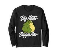 Big Heart Bigger Funny Frog Toad Hilarant Manche Longue