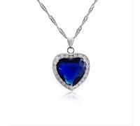 Big Heart Sapphire Diamond Pendant Real Charm Party Party Pendants Penndants Collier Fomen Women Bridal Jewelry Gift
