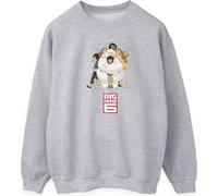 Big Hero 6 - "Baymax Hug" Sweat-shirt pour femme BI1898 (XL) (Gris chiné)