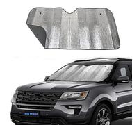 Big Hippo Car Windshield Sun Shade-Jumbo/Standard Car Window Shades Keeps Vehicle Cool-Front UV Ray Protector Sunshade-Easy to Use Sun Shade-Silver(55.16"X 27.5")
