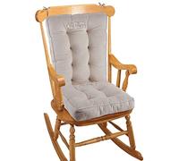 Big Hippo Lot de Coussins de Chaise à Bascule en Coton Doux et épais avec Attaches pour intérieur, extérieur, Bureau, Maison, chaises à Bascule (Beige)