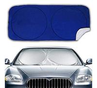 Big Hippo Pare Brise Soleil,Pare Soleil Voiture Pare Brise Avant,Protège le Pare-Soleil de Protection Contre les Rayons UV du Véhicule,Taille Flexible pour Voiture, VUS, Camion - 160*90cm