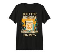 Big Ideas Petit Espace Chaotic Mind Citation créative T-Shirt Haut de Gamme