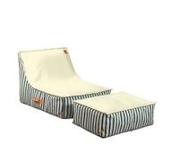 Big Joe Lux Sealander Flotteur de piscine et chaise de terrasse, bleu marine et pistache, maille de première qualité, mélange de polyester durable protégé contre les UV, pas de gonflage nécessaire