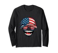 Big Laughing with America Casquette et Lunettes de Soleil Cool Manche Longue