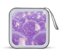 Big Lavendar Bubbles Étui de rangement portable pour CD DVD Voiture Maison Voyage
