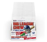 Big League Chew Bubble Gum Outta Here Original 12-2.12oz Packages by Ford Gum [Foods]
