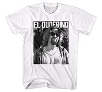 Big Lebowski El Duderino Men's T T-Shirts Hemden Dudeness Duder Quotes Comedy Jeff Bridges White(Small)