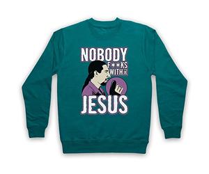 Big Lebowski Nobody Fucks with The Jesus Sweat-Shirt des Adultes, Vert Jade, Medium