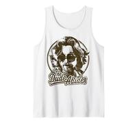 Big Lebowski The Dude Abides Negative Head Shot Portrait Débardeur
