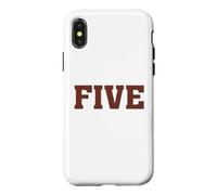 Big Maroon Color 5 Five Coque pour iPhone X/XS