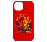 Big Meat Energy Grilling Meme Retro BBQ Dad Humour Style Rouge Coque pour iPhone 13