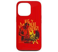Big Meat Energy Grilling Meme Retro BBQ Dad Humour Style Rouge Coque pour iPhone 13 Pro