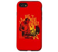Big Meat Energy Grilling Meme Retro BBQ Dad Humour Style Rouge Coque pour iPhone SE (2020) / 7/8