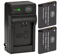 Big Mike's Lot de 2 piles et kit de Chargeur de batterie pour Canon NB-11L PowerShot ELPH 110 ELPH 130 ELPH 320 HS PowerShot A2300 IS A2400 IS un 2600 est A3400 IS A4000 IS Appareil Photo Numérique + Plus.