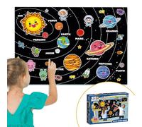 Big Minds - Découvrez Le Monde | Jeux Educatif 4 Ans Panneau en Feutre | Jouet Montessori 48 Pièces | Carte du Monde Enfant Figurines Interactives | Cadeau Enfant 4 Ans (Découvrez Le système Solaire)