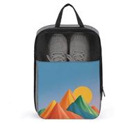 Big Mountains Sac à chaussures géométrique abstrait pour voyage, usage quotidien, sac de rangement anti-poussière pour chaussures de golf