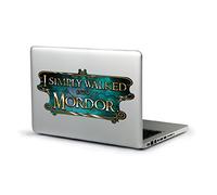 Big Mouth Autocollant pour ordinateur portable Bleu sarcelle I Simply Walked Into Mordor Sticker Size 17"
