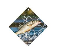 Big Mouth Bass Bait Désodorisant de voiture à suspendre, tablettes d'aromathérapie parfumées longue durée pour voiture, cartes parfumées au losange pour véhicules, chambre à coucher, armoire