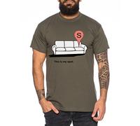 Big My Spot Bang Nerd Theory Sheldon T-Shirt Homme, Colour:Khaki;Größe2:XL