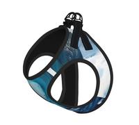 Big Ocean Wave Harnais réfléchissant pour petit chien ou chat Motif vagues