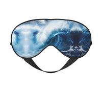 Big Ocean Wave Masque de sommeil HD pour les yeux bloquant parfaitement la lumière pour homme et femme, doux et confortable pour les voyages