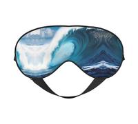 Big Ocean Wave Masque de sommeil HD pour les yeux bloquant parfaitement la lumière pour homme et femme, doux et confortable pour les voyages