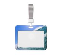 Big Ocean Wave Porte-badge imprimé HD léger et imperméable Transparent