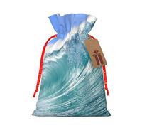 Big Ocean Wave Sac à cordon imprimé HD avec cordon de serrage