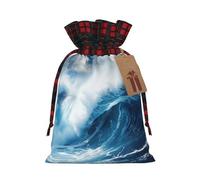 Big Ocean Wave Sac cadeau avec cordon de serrage Impression HD Respectueux de l'environnement