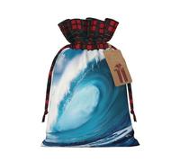 Big Ocean Wave Sac cadeau avec cordon de serrage Impression HD Respectueux de l'environnement