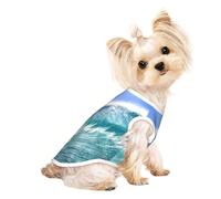Big Ocean Wave T-shirt sans manches imprimé HD pour animal domestique Mode Intérieur Extérieur Vêtements quotidiens