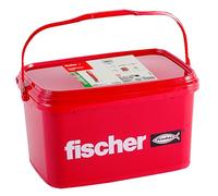 Big Pack de 75 chevilles fischer DuoPower 8 x 40 S avec vis | Haute capacité de charge pour murs en béton, brique ou plâtre | Pour lavabos, étagères, supports TV