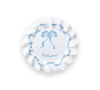 Big Party Assiettes baptême bleu ciel en carton 20 cm - Lot de 8 pièces