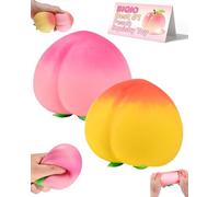 Big Peach Squishy Jumbo Squeeze Toys Fruit Squishies Realistic Slow Rising Soft Relief Squeezy Flexible Squeezable Fidget Squeezes Stress Relieve Gift for Adults, Sensory Balls Made of Safe Material