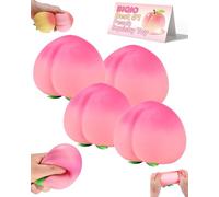 Big Peach Squishy Jumbo Squeeze Toys Fruit Squishies Realistic Slow Rising Soft Relief Squeezy Flexible Squeezable Fidget Squeezes Stress Relieve Gift for Adults, Sensory Balls Made of Safe Material