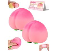Big Peach Squishy Jumbo Squeeze Toys Fruit Squishies Realistic Slow Rising Soft Relief Squeezy Flexible Squeezable Fidget Squeezes Stress Relieve Gift for Adults, Sensory Balls Made of Safe Material
