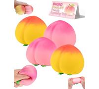 Big Peach Squishy Jumbo Squeeze Toys Fruit Squishies Realistic Slow Rising Soft Relief Squeezy Flexible Squeezable Fidget Squeezes Stress Relieve Gift for Adults, Sensory Balls Made of Safe Material