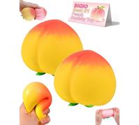 Big Peach Squishy Jumbo Squeeze Toys Fruit Squishies Realistic Slow Rising Soft Relief Squeezy Flexible Squeezable Fidget Squeezes Stress Relieve Gift for Adults, Sensory Balls Made of Safe Material