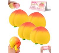 Big Peach Squishy Jumbo Squeeze Toys Fruit Squishies Realistic Slow Rising Soft Relief Squeezy Flexible Squeezable Fidget Squeezes Stress Relieve Gift for Adults, Sensory Balls Made of Safe Material