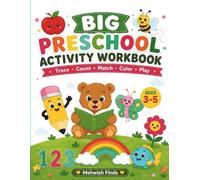 Big Preschool Activity Workbook: Fun Number Tracing, Counting, Matching, Coloring, Mazes & Early Learning Activities for Kids Ages 3-5 | Preschool & Kindergarten Practice Book