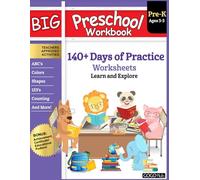 Big Preschool Workbook: Ages 3 - 5, 140+ Days of PreK Learning Materials, Fun Homeschool Curriculum Activities Help Pre K Kids Prep With Letter Tracing, Math Counting, Alphabet, Colors, Size & Shape