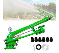 Big Rain Pistolet d'arrosage avec manomètre 360° Grande surface Arroseur avec buse de rechange pour une irrigation efficace de la pelouse et de l'agriculture