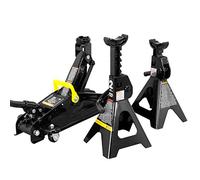 BIG RED AT82001BR Cric hydraulique à roulettes avec 2 Supports de cric, 2 tonnes (1,8 kg), Noir