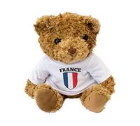 Big Red Egg Drapeau de la France - Adorable adorable ours en peluche marron - Cadeau idéal