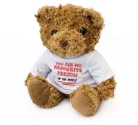 Big Red Egg Ours en peluche avec inscription « You are my favorite person in the world »